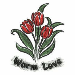 Brush Painting Tulips 02 machine embroidery designs