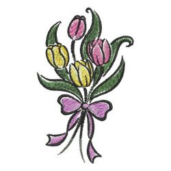 Brush Painting Tulips 07 machine embroidery designs