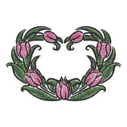 Brush Painting Tulips 08 machine embroidery designs