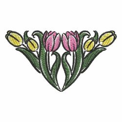 Brush Painting Tulips 12 machine embroidery designs