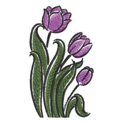 Brush Painting Tulips 14 machine embroidery designs