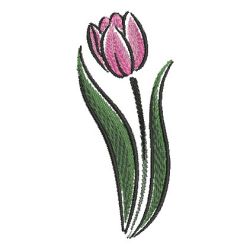 Brush Painting Tulips 15 machine embroidery designs