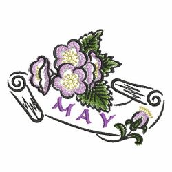 Flowers Of The Month 05(Lg) machine embroidery designs