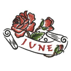 Flowers Of The Month 06(Md) machine embroidery designs