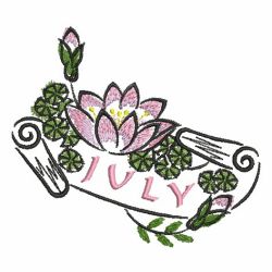 Flowers Of The Month 07(Sm) machine embroidery designs