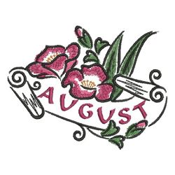 Flowers Of The Month 08(Sm) machine embroidery designs