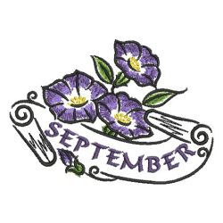 Flowers Of The Month 09(Sm) machine embroidery designs