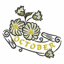 Flowers Of The Month 10(Lg) machine embroidery designs