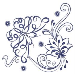 Bluework Jacobean Butterfly 04(Sm) machine embroidery designs