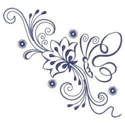 Bluework Jacobean Butterfly 05(Sm) machine embroidery designs