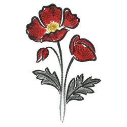 Brush Painting Poppies(Sm) machine embroidery designs