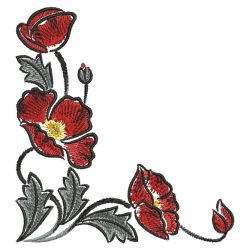 Brush Painting Poppies 04(Md) machine embroidery designs