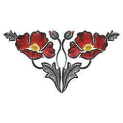 Brush Painting Poppies 05(Lg) machine embroidery designs