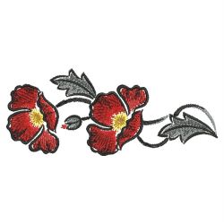 Brush Painting Poppies 06(Lg) machine embroidery designs