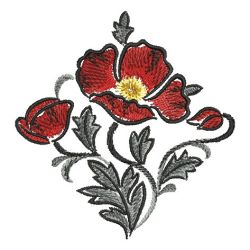 Brush Painting Poppies 09(Lg) machine embroidery designs