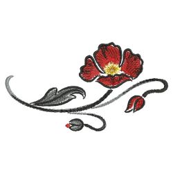 Brush Painting Poppies 11(Lg) machine embroidery designs