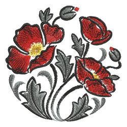 Brush Painting Poppies 12(Lg) machine embroidery designs