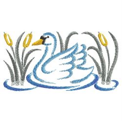 Brush Painting Swans 03(Sm) machine embroidery designs