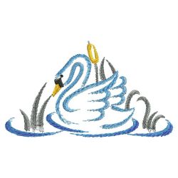 Brush Painting Swans 05(Lg) machine embroidery designs