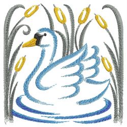 Brush Painting Swans 10(Lg) machine embroidery designs