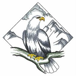 Brush Painting Eagles 04(Lg) machine embroidery designs