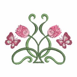 Art Nouveau Flowers 02 machine embroidery designs