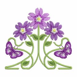 Art Nouveau Flowers 04 machine embroidery designs