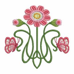 Art Nouveau Flowers 05 machine embroidery designs