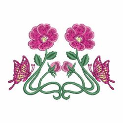 Art Nouveau Flowers 07 machine embroidery designs