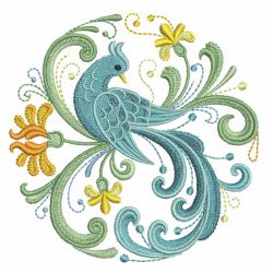 Rosemaling Birds 08 machine embroidery designs