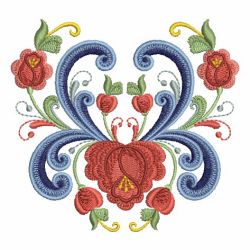 Rosemaling Roses 03 machine embroidery designs