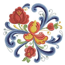 Rosemaling Roses 04 machine embroidery designs