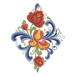 Rosemaling Roses 05 machine embroidery designs