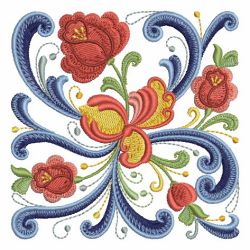 Rosemaling Roses 07 machine embroidery designs