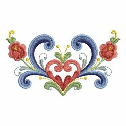 Rosemaling Roses 08 machine embroidery designs