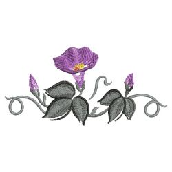 Brush Painting Morning Glory 03(Lg) machine embroidery designs