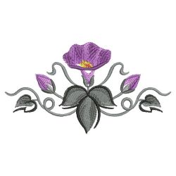 Brush Painting Morning Glory 05(Sm) machine embroidery designs