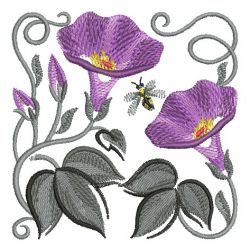 Brush Painting Morning Glory 07(Sm) machine embroidery designs