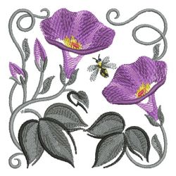 Brush Painting Morning Glory 07(Lg) machine embroidery designs