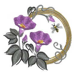 Brush Painting Morning Glory 08(Sm) machine embroidery designs