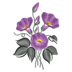 Brush Painting Morning Glory 09(Sm) machine embroidery designs