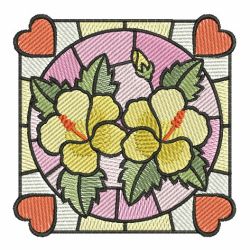 Stained Glass Flowers 10 machine embroidery designs