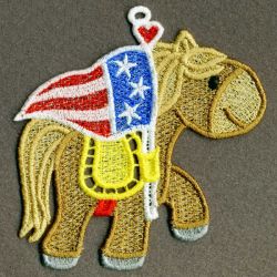 FSL Patriotic Pony 02 machine embroidery designs