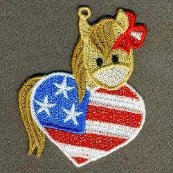 FSL Patriotic Pony 05 machine embroidery designs