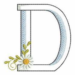 Daisy Alphabet 04 machine embroidery designs