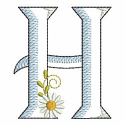 Daisy Alphabet 08 machine embroidery designs