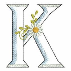 Daisy Alphabet 11 machine embroidery designs