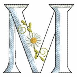 Daisy Alphabet 13 machine embroidery designs