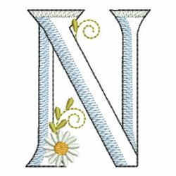 Daisy Alphabet 14 machine embroidery designs