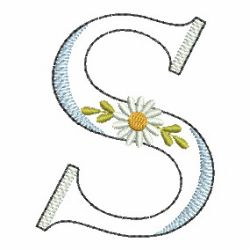 Daisy Alphabet 19 machine embroidery designs